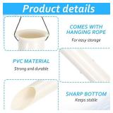 4 Pack 27in Sand Spike PVC Tubular Sand Spike Fishing Rod Holder for Surf Fishing for Beaches, Rivers and Sandy Beaches