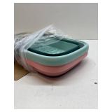 2 Pack Foldable Foot Bath Basin, Collapsible Foot Soak Tub, Multifunction Plastic Basin with Handles,Foot Tub for Soaking Feet,Pink&Green