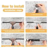 Big Carpet Rake with Long Handle, Making Carpets Fluffy Again, Clean Hair, Let Carpet Restore Softness(Iron, Black and Silver)