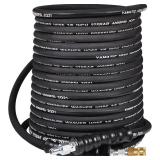 YAMATIC 3/8" Pressure Washer Hose 50FT With Swivel 3/8 Quick Connect, 4000 PSI High Tensile Steel Braided Kink Resistant, 212 F Hot/Cold Water Power Washer Hose for Professional Gas Cleaning