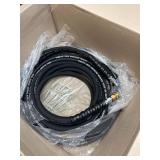 YAMATIC 3/8" Pressure Washer Hose 50FT With Swivel 3/8 Quick Connect, 4000 PSI High Tensile Steel Braided Kink Resistant, 212 F Hot/Cold Water Power Washer Hose for Professional Gas Cleaning