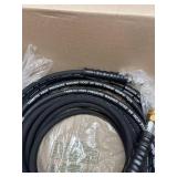YAMATIC 3/8" Pressure Washer Hose 50FT With Swivel 3/8 Quick Connect, 4000 PSI High Tensile Steel Braided Kink Resistant, 212 F Hot/Cold Water Power Washer Hose for Professional Gas Cleaning