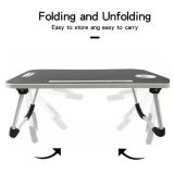 Simple and Stylish Laptop Folding Table, Bedside Storage Table, Portable Suitable for Bed/Sofa/Desk