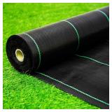 EXTRAEASY 3ft x 250ft Garden Weed Barrier Landscape Fabric,Weed Block Fabric Heavy Duty 3.2OZ,Woven Mulch for Landscaping Ground Cover Weed Control Fabric, Black Garden Bed Liner