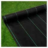 EXTRAEASY 3ft x 250ft Garden Weed Barrier Landscape Fabric,Weed Block Fabric Heavy Duty 3.2OZ,Woven Mulch for Landscaping Ground Cover Weed Control Fabric, Black Garden Bed Liner