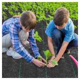 EXTRAEASY 3ft x 250ft Garden Weed Barrier Landscape Fabric,Weed Block Fabric Heavy Duty 3.2OZ,Woven Mulch for Landscaping Ground Cover Weed Control Fabric, Black Garden Bed Liner