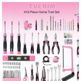 Tool Set- 412 Piece Home Repair/Auto Tool Kit, Storage Organizer with Drawers, Toolbox Storage Case for Women & Men, Perfect for Homeowner, Diyer, Handyman, DIY
