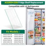 Upgraded ACQ30341209 Refrigerator Glass Shelf Compatible with LG Refrigerator Shelf Replacement Freezer Drawer Cover, Replaces AP7177420 PS16661522 Fridge Assembly Tray