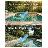 $199 Automatic Leaf Robotic Pool Vacuum Cleaner Heavy Duty Pool Opening Heavy Debris 360  Ultra Wide Suction Inlet, 1.85 Gal X-Large Bag, 62 GPM Flow, 90 Min, AutoPark - Ideal for Inground Aboveground