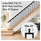 4 Pack U Shape 36" Stair Balusters with Adjustable Top Bracket for Staircase Interior, Baluster for Stair Handrail Indoor Steps by LukLoy