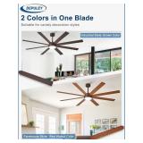 $130 Depuley 72" Ceiling Fans with Lights: Large Indoor/Outdoor Ceiling Fan for Patios Living Room - 8 Blades Brown Dimmable Ceiling Fans with Remote APP Control Timer Reversible Quiet DC Motor 6 Spee