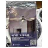 $130 Depuley 72" Ceiling Fans with Lights: Large Indoor/Outdoor Ceiling Fan for Patios Living Room - 8 Blades Brown Dimmable Ceiling Fans with Remote APP Control Timer Reversible Quiet DC Motor 6 Spee