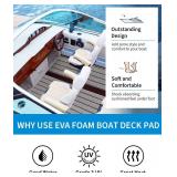 OCEANBROAD EVA Foam Boat Flooring with 3M Adhesive Backing Marine Self-Adhesive Decking 96