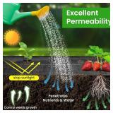 Weed Barrier Fabric, 6x300ft Landscape Fabric, 3.2oz Heavy Duty Durable Woven Geotextile Fabric, High Permeability Ground Cover Mat, Driveway Fabric, Garden Weed Control Cloth with 20 U-Securing Pegs