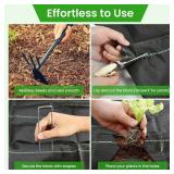 Weed Barrier Fabric, 6x300ft Landscape Fabric, 3.2oz Heavy Duty Durable Woven Geotextile Fabric, High Permeability Ground Cover Mat, Driveway Fabric, Garden Weed Control Cloth with 20 U-Securing Pegs