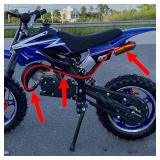 Exhaust Pipe Muffler For Mini Dirt Bike 2-Stroke 47 49 50cc Motorcycle Off Road Motorcycle Pit Bike