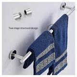 Chrome Bathroom Hardware Set 10 Piece with Towel Racks for Bathroom, SUS304 Stainless Steel Bath Towel Bar Set, 24 Inch Wall Mounted Accessories Kit