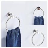 Chrome Bathroom Hardware Set 10 Piece with Towel Racks for Bathroom, SUS304 Stainless Steel Bath Towel Bar Set, 24 Inch Wall Mounted Accessories Kit
