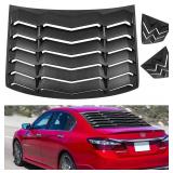 $166 Matte Black Rear & Side Window Louver Windshield Sunshade Cover with GT Lambo Style Sedan 4-Door for Honda Accord 2013-2017