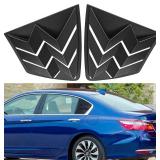 $166 Matte Black Rear & Side Window Louver Windshield Sunshade Cover with GT Lambo Style Sedan 4-Door for Honda Accord 2013-2017