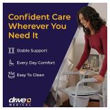 Drive Medical Folding Steel Bedside Commode Chair - Portable 3-in-1 Toilet Solution - Adjustable Height - 7.5 Qt Bucket Included - Durable Powder-Coated Steel Frame - Supports up to 350 Lb