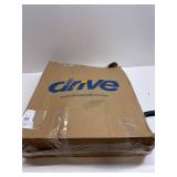 Drive Medical Folding Steel Bedside Commode Chair - Portable 3-in-1 Toilet Solution - Adjustable Height - 7.5 Qt Bucket Included - Durable Powder-Coated Steel Frame - Supports up to 350 Lb