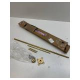 Brass Copper Lightning Rod Kit 1.64 ft Pure Copper Lightning Rods Removable with Down Conductor Clamp Three-pole Protect Electrical Equipment Tin House Tower Tank Roof Barns Building Industrial Safety