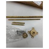 Brass Copper Lightning Rod Kit 1.64 ft Pure Copper Lightning Rods Removable with Down Conductor Clamp Three-pole Protect Electrical Equipment Tin House Tower Tank Roof Barns Building Industrial Safety