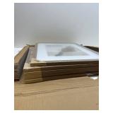 VCK 16x20 Picture Frame 5 Pack - Brown, High-End Wood Poster Frames with Tempered Glass, Display 11x14 Photo with Mat or 16x20 without Mat, Art Gallery-Quality, Wall Hanging