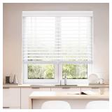 DEZ FURNISHINGS Cordless 2" Faux Wood Blind, 36" W x 64" H, White
