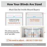 DEZ FURNISHINGS Cordless 2" Faux Wood Blind, 36" W x 64" H, White