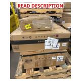 4 Brown wooden dining chairs. & miscellaneous furniture.
