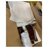 4 Brown wooden dining chairs. & miscellaneous furniture.