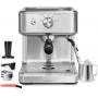 $204 Gevi EzBru 1000 58mm Commercial Espresso Machine | PID & NTC Temp Control, 4 Adjustable Shot/Temp, Powerful Steam Wand & Barista Kit for Home & Caf