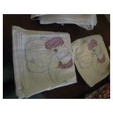 Embroidered Dish Towels, Vintage Aprons