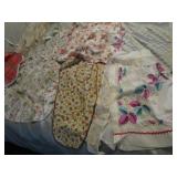 Embroidered Dish Towels, Vintage Aprons