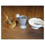 Mortar/Pestle, Burlwood, Porcelain
