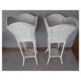 Antique Wicker Plant Stands