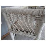 Vintage Wicker Plant Stand, Basket
