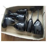 Long Stem Black Glasses