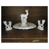 Red Wing Console Bowl, Frog, Candle Holders