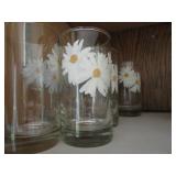 Tumblers, Cristal & Painted Daisy