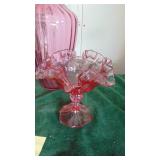 3- Cranberry Glass Pieces