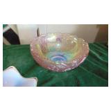 Pink Iridescent Pieces, Wedding Bowl, Heirloom Fostoria Candle Holder and Bowl