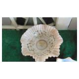Pink Iridescent Pieces, Wedding Bowl, Heirloom Fostoria Candle Holder and Bowl