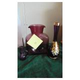 Purple Blenko Water Jug, and 2 other Purple Pieces