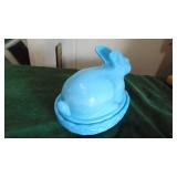Light Blue Nesting Rabbit Dish