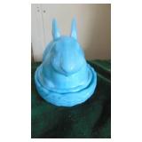 Light Blue Nesting Rabbit Dish