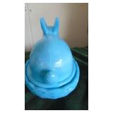 Light Blue Nesting Rabbit Dish