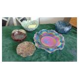 5- Iridescent Glass Pieces